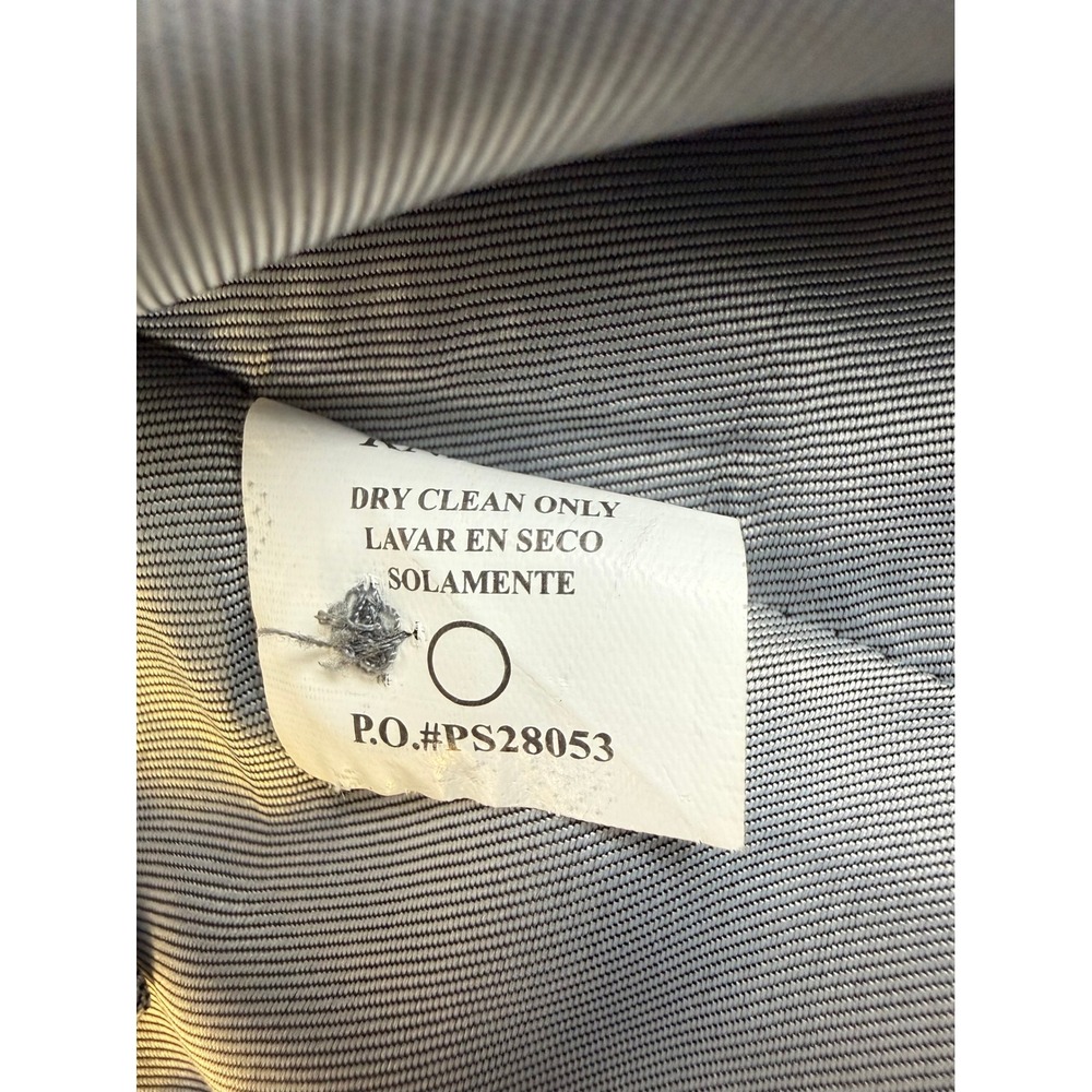 Perry Ellis Small Dark Academia Pinstripe Suit Vest Grey Rayon Blend - Picture 5 of 6